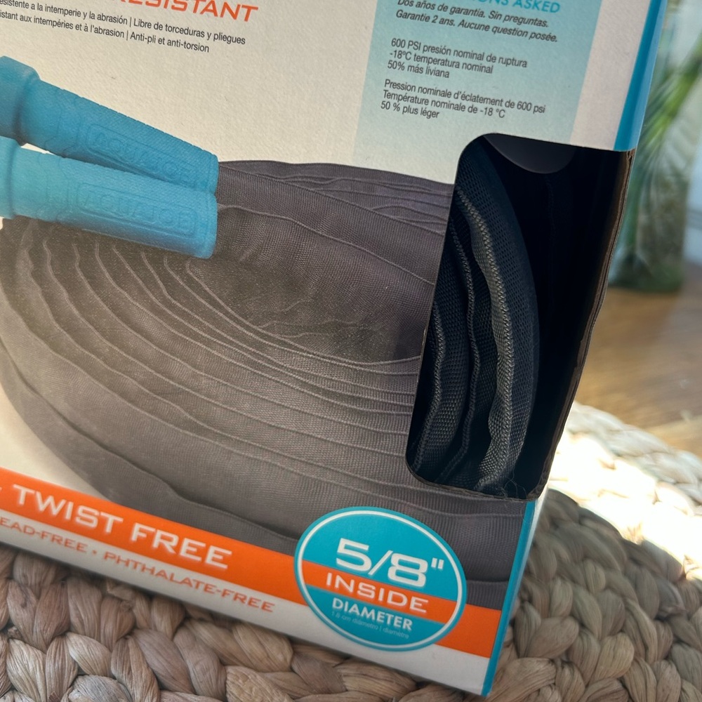 Aqua 50ft FiberJacket Garden Hose - Black - Picture 2 of 3